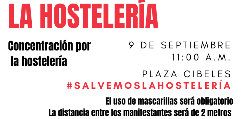 Convocada una jornada de protesta de la hostelería el próximo 9 de septiembre en Cibeles a las 11 horas - Hostelería Madrid