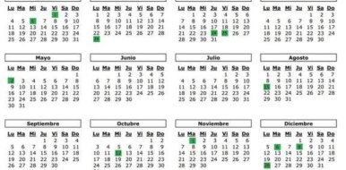 Calendario Laboral 2016 - Hostelería Madrid