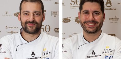 Rubén Osorio y José David Fdez., ganadores de la semifinal del Concurso Cocinero del Año - Hostelería Madrid