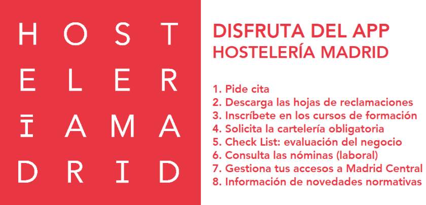 Descárgate las Hojas de Reclamaciones directamente desde el APP Hostelería Madrid - Hostelería Madrid