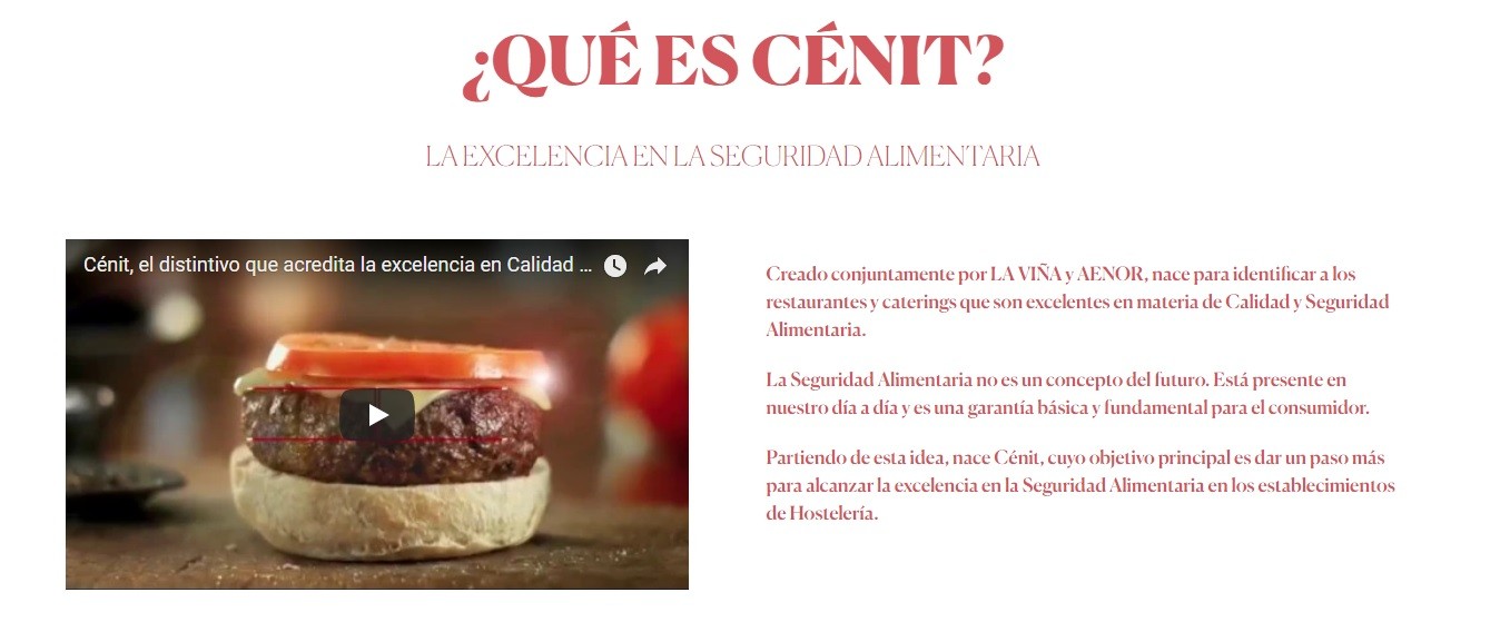 LA VIÑA y AENOR presentan esta tarde en HIP el primer distintivo de Calidad y Seguridad Alimentaria para Hostelería - La Viña LA VIÑA y AENOR presentan esta tarde en HIP el primer distintivo de Calidad y Seguridad Alimentaria para Hostelería - La Viña