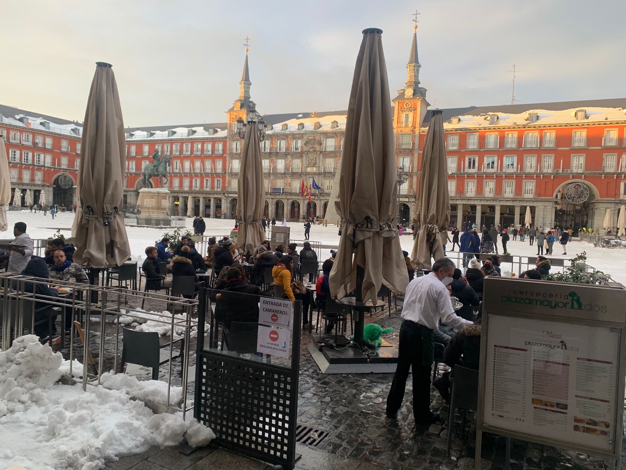 Filomena provoca pérdidas de más de 70 millones de euros en la hostelería de Madrid - La Viña