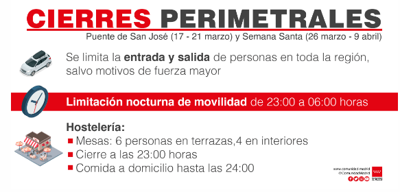 La CAM aplicará el cierre impuesto en el puente de San José Y Semana Santa pero recurrirá la decisión del gobierno central - La Viña La CAM aplicará el cierre impuesto en el puente de San José Y Semana Santa pero recurrirá la decisión del gobierno central - La Viña