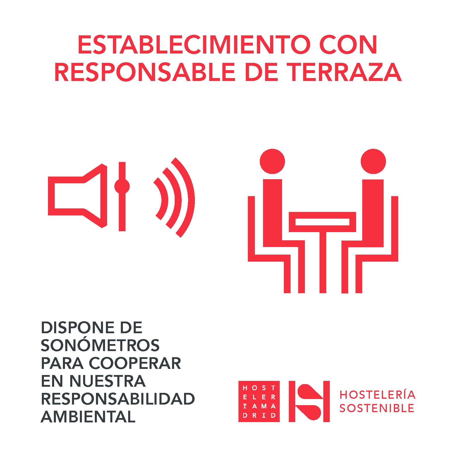 HM propone colocación voluntaria de carteles de responsable de terraza y sonómetro - La Viña