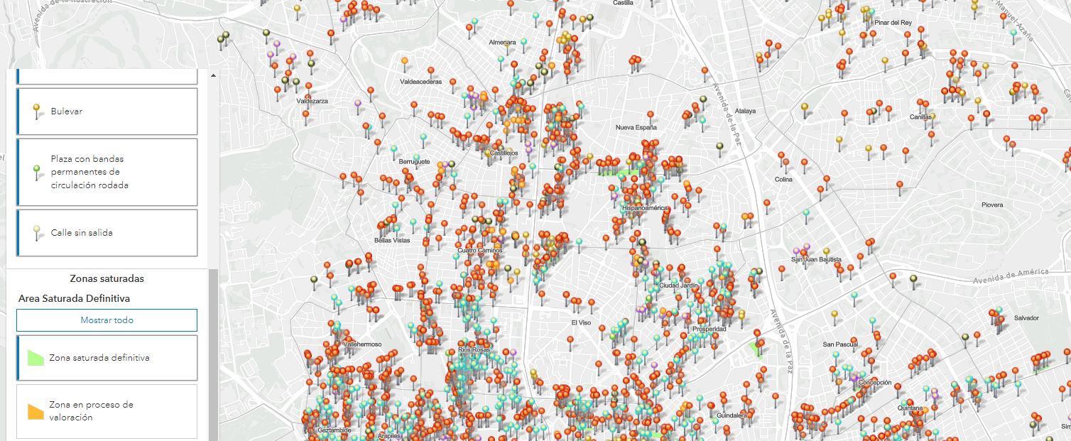 Mapa de Zonas Saturadas: 89 terrazas serán eliminadas en Madrid - La Viña Mapa de Zonas Saturadas: 89 terrazas serán eliminadas en Madrid - La Viña