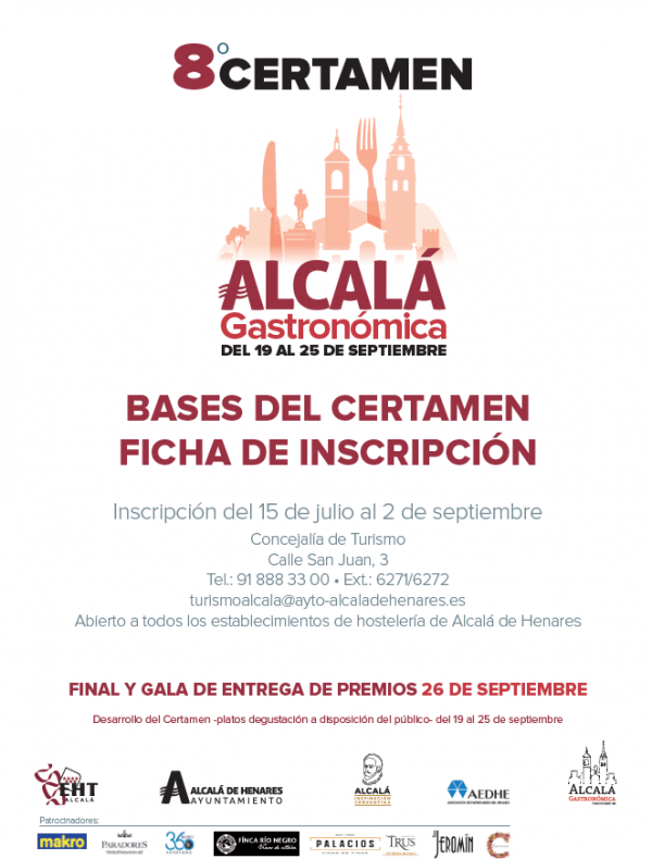 Alcalá de Henares publica las bases de la VIII edición del Certamen Alcalá Gastronómica - La Viña