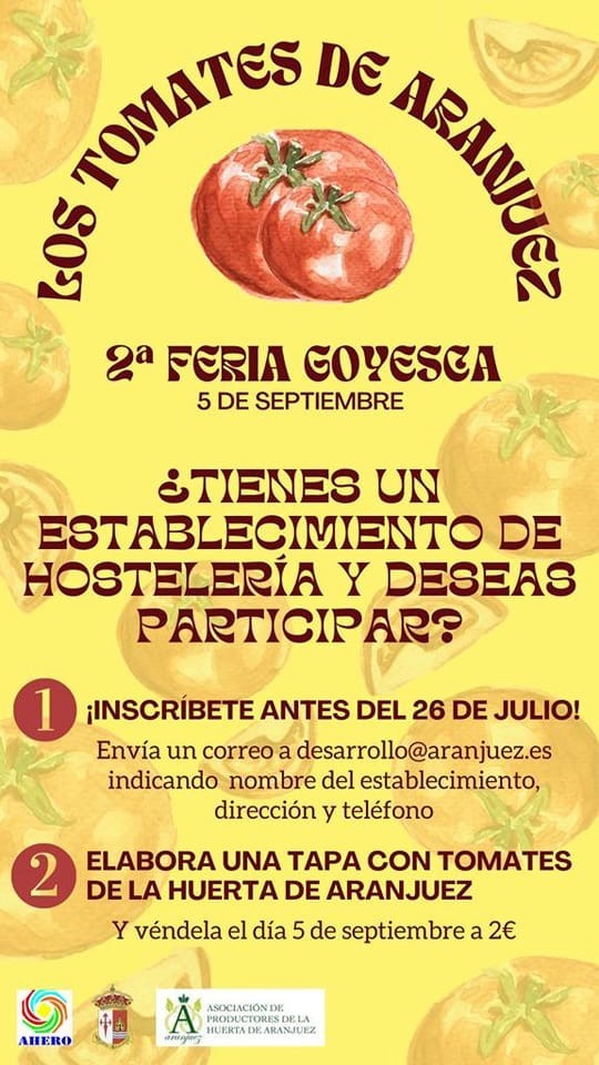 Aranjuez celebrará su II Feria Goyesca Los Tomates de Aranjuez - La Viña Aranjuez celebrará su II Feria Goyesca Los Tomates de Aranjuez - La Viña