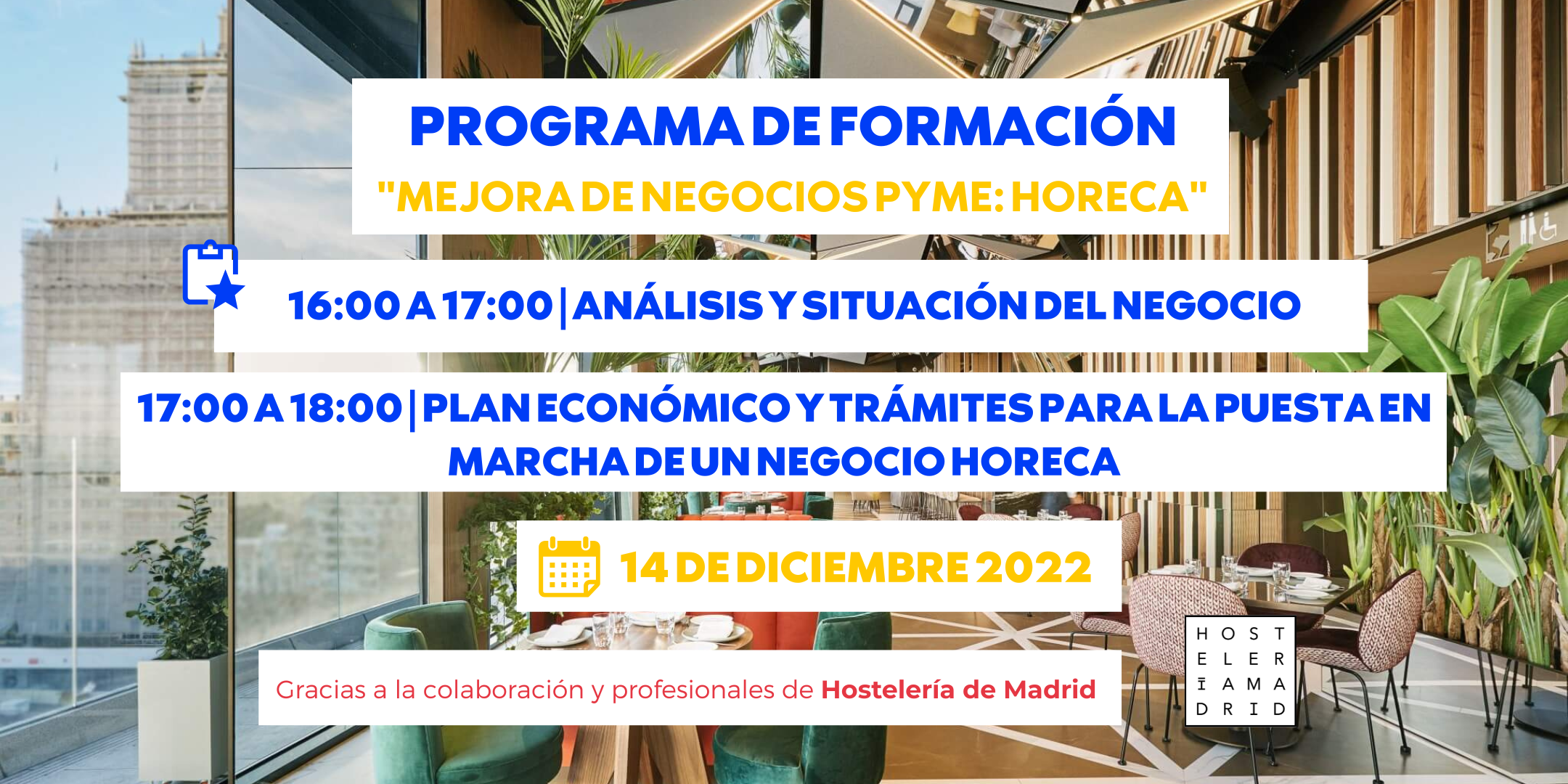 Apúntate al programa de formación de Hostelería Madrid y el Madrid Food Innovation Hub - La Viña