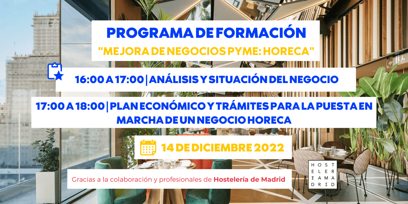 Apúntate al programa de formación de Hostelería Madrid y el Madrid Food Innovation Hub - La Viña