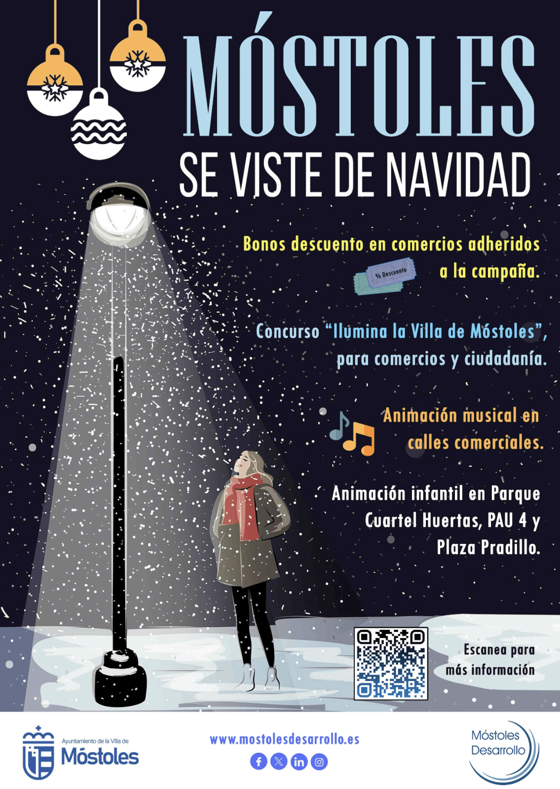 Móstoles lanza la campaña ‘Móstoles se viste de Navidad’ para fomentar la hostelería y el comercio de proximidad - La Viña