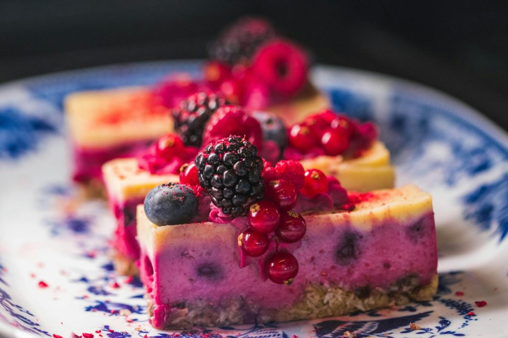 postre tarta de queso menús de Navidad
