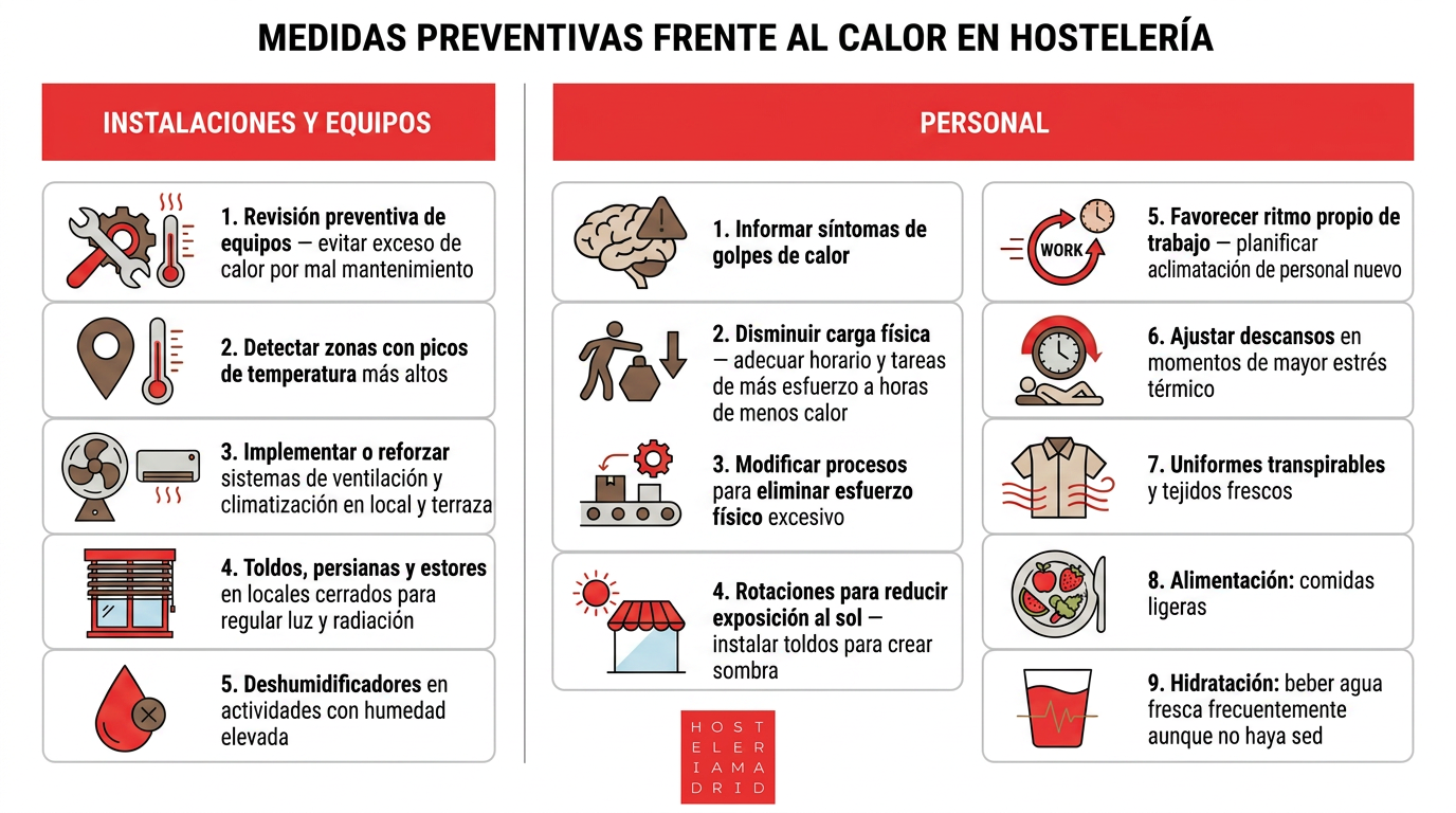 Campaña de prevención frente a las altas temperaturas en hostelería - La Viña