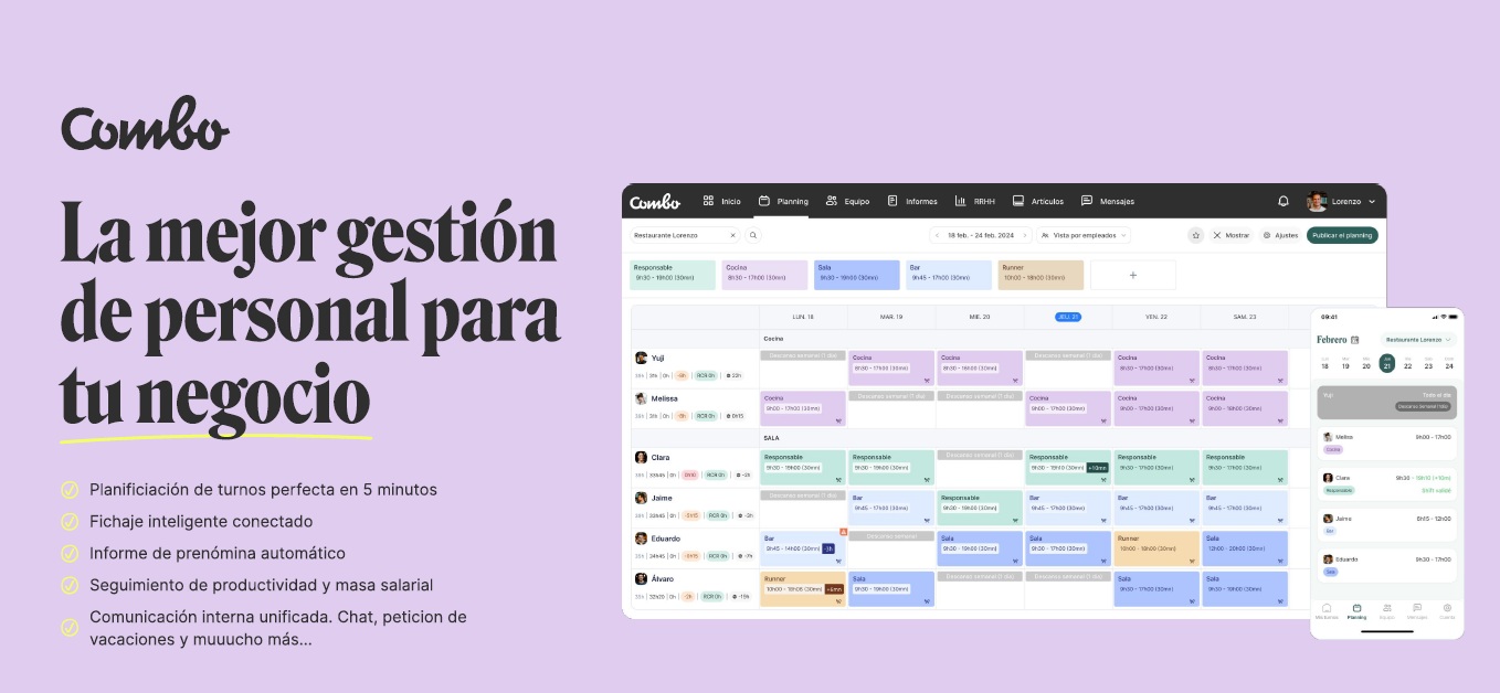 Hostelería Madrid se alía con Combo para simplificar la gestión de equipos en los negocios hosteleros - La Viña